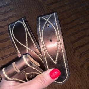 Justin Bronze Brown Western Belt Size 30